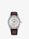 Citizen Men's Eco-Drive Date Leather Strap Watch