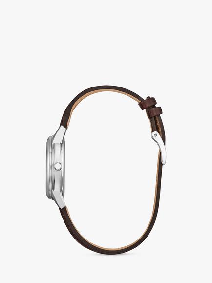 Citizen Women's Eco-Drive Date Leather Strap Watch - view 2, Brown