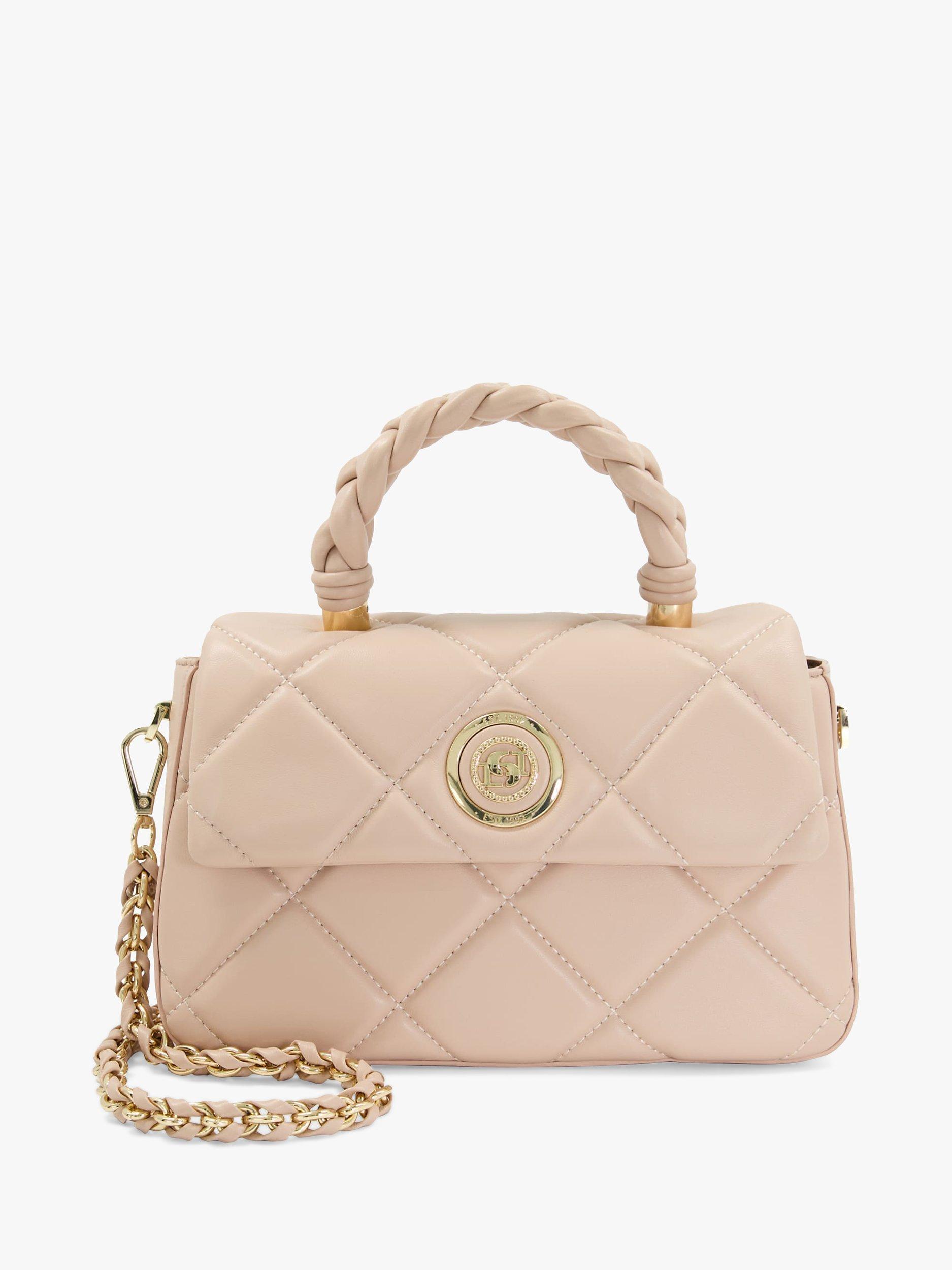 Dune Duchess Leather Grab Bag, Blush