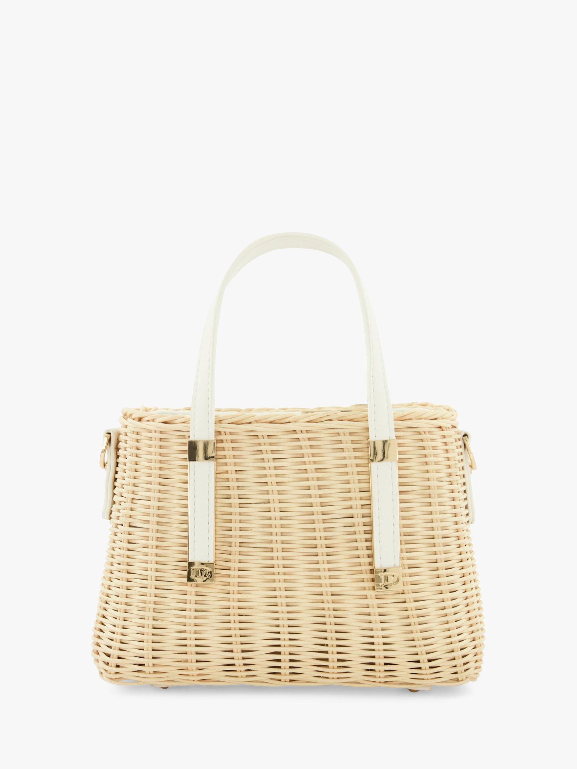 Product image 3 of 3, which shows Dune Dinkydorries Raffia Tote Bag, Neutral