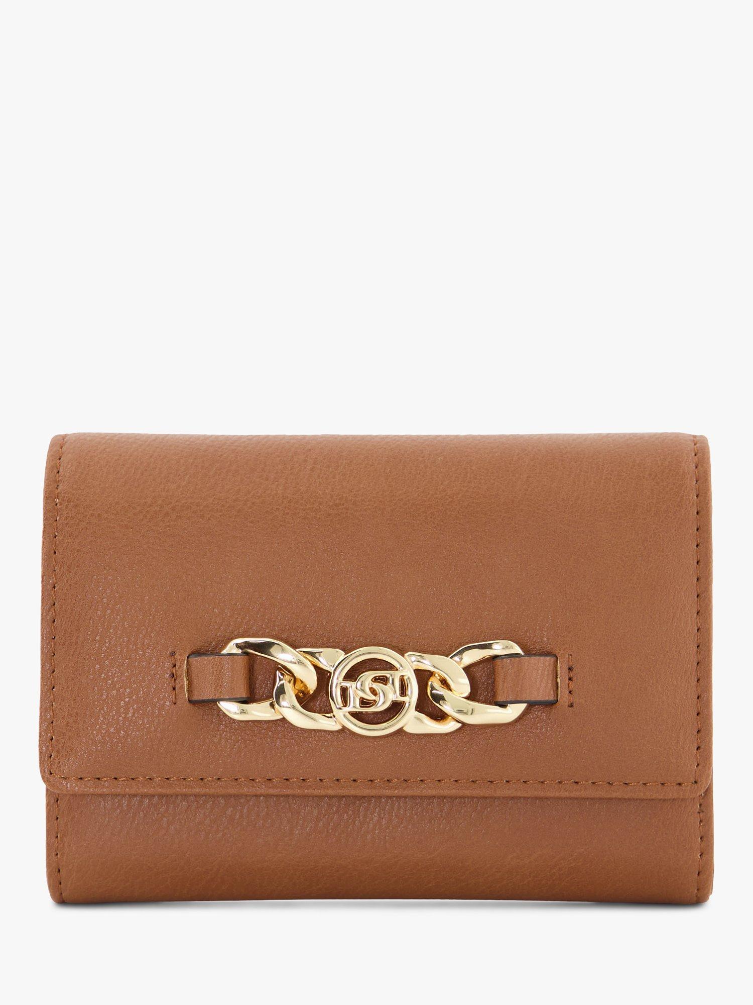 Product image 1 of 4, which shows Dune London Kayci Chain Purse, Tan