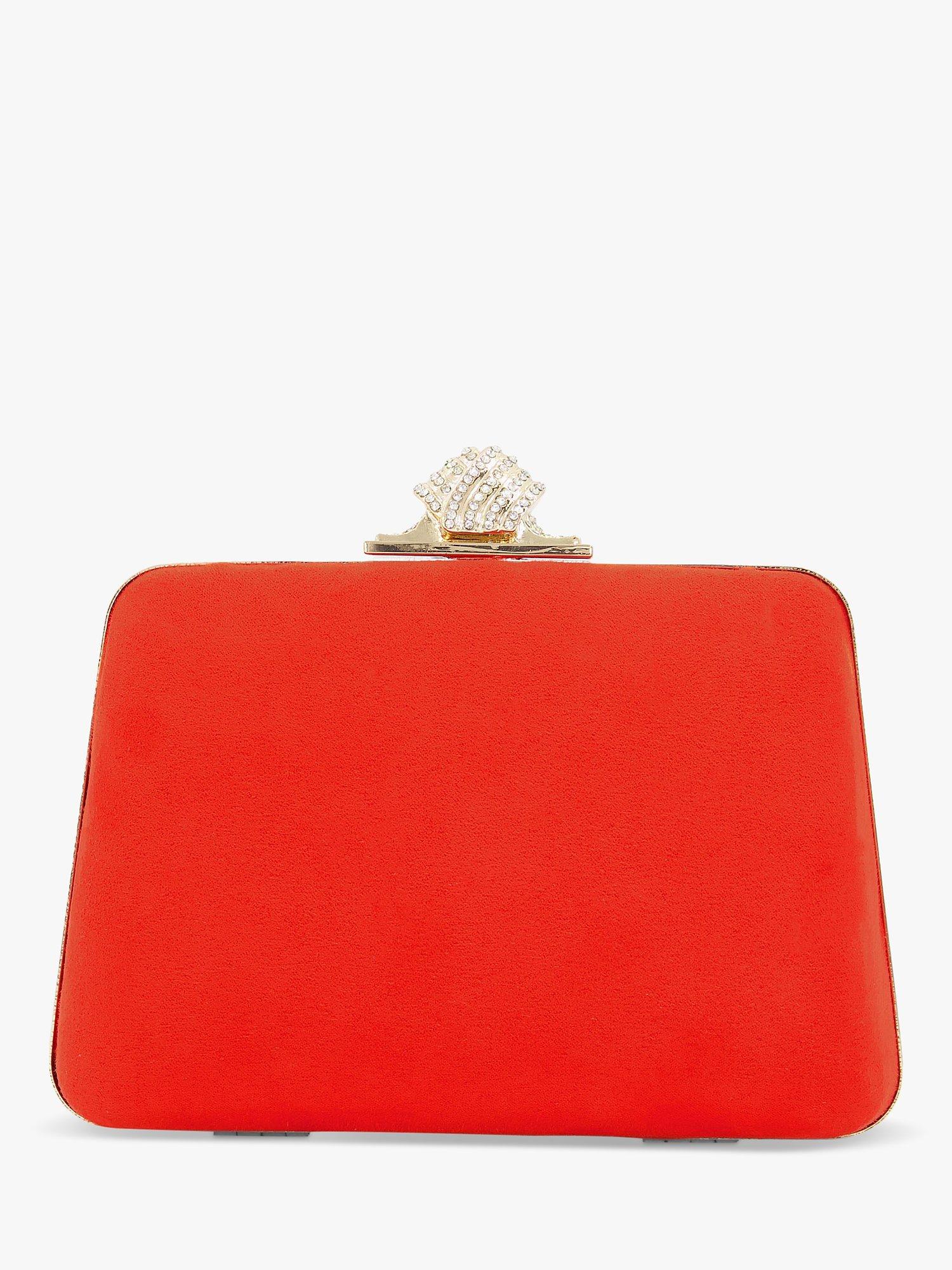 Product image 3 of 4, which shows Dune London Become Chain Strap Clutch Bag, Orange