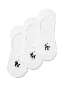 Polo Ralph Lauren No Show Socks, Pack of 3, Multi, Multi