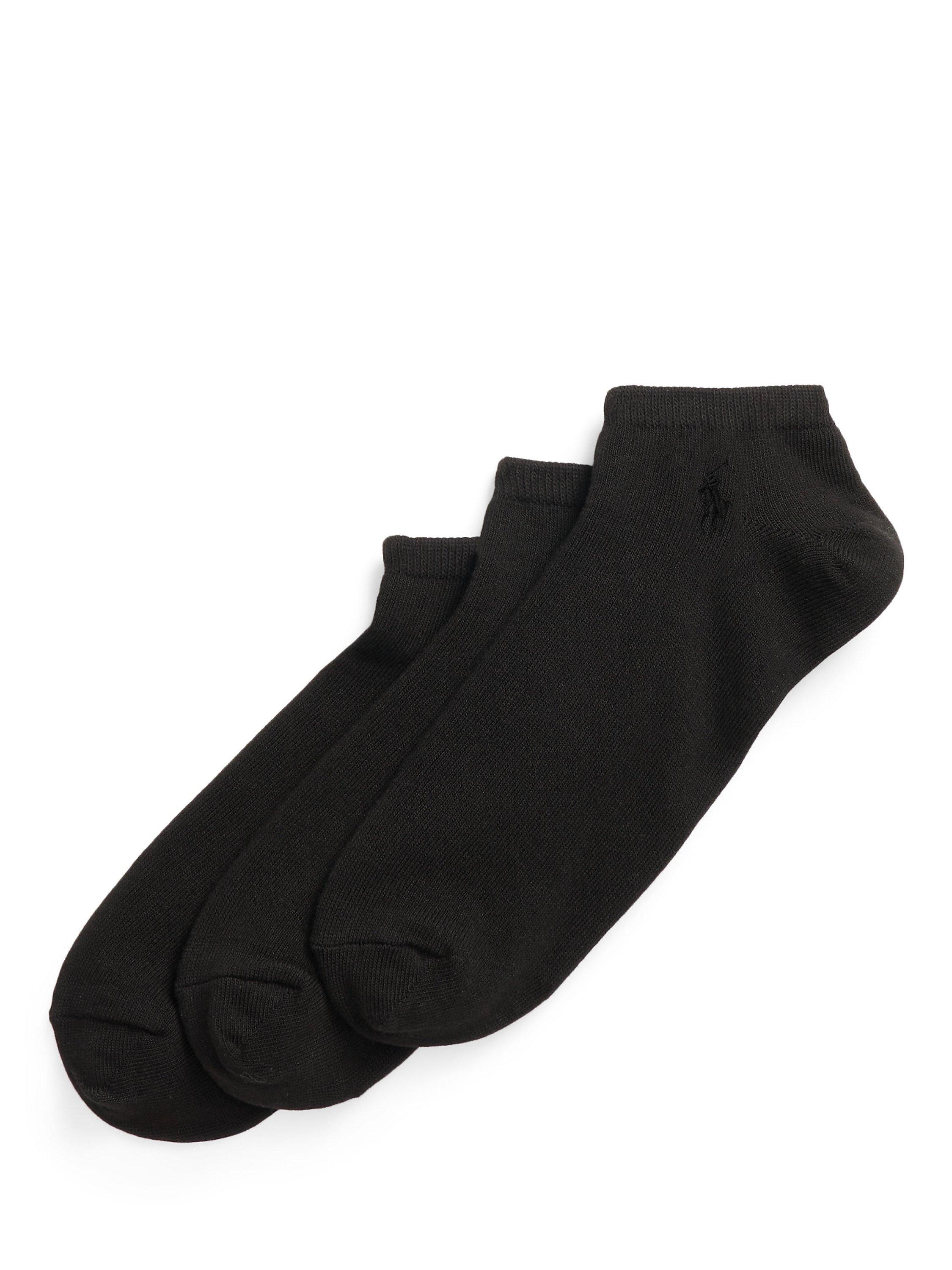 Polo Ralph Lauren Low Cut Ankle Socks Pack of 3 Black