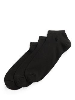 Polo Ralph Lauren Low-Cut Ankle Socks, Pack of 3, Black, Black
