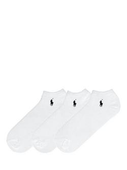 Polo Ralph Lauren Low-Cut Ankle Socks, Pack of 3, White, White