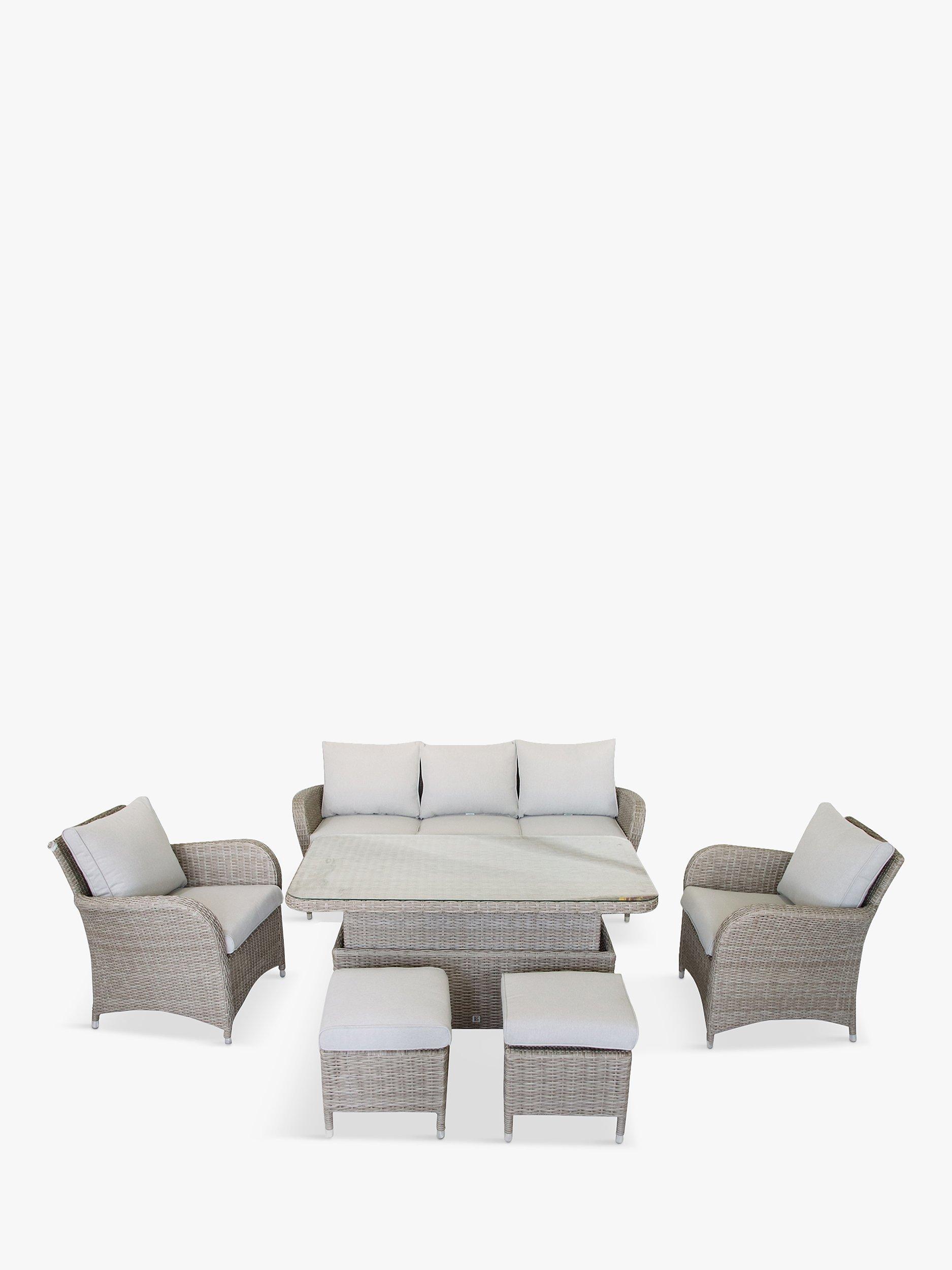 LG Outdoor Monaco 7-Seater Garden Casual Dining/Lounge Set, Sand