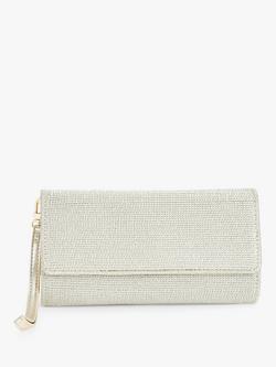 Carvela Gala Weave Clutch Bag, Gold, Gold