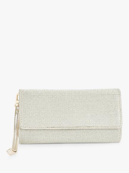 Carvela Gala Weave Clutch Bag, Gold, Gold