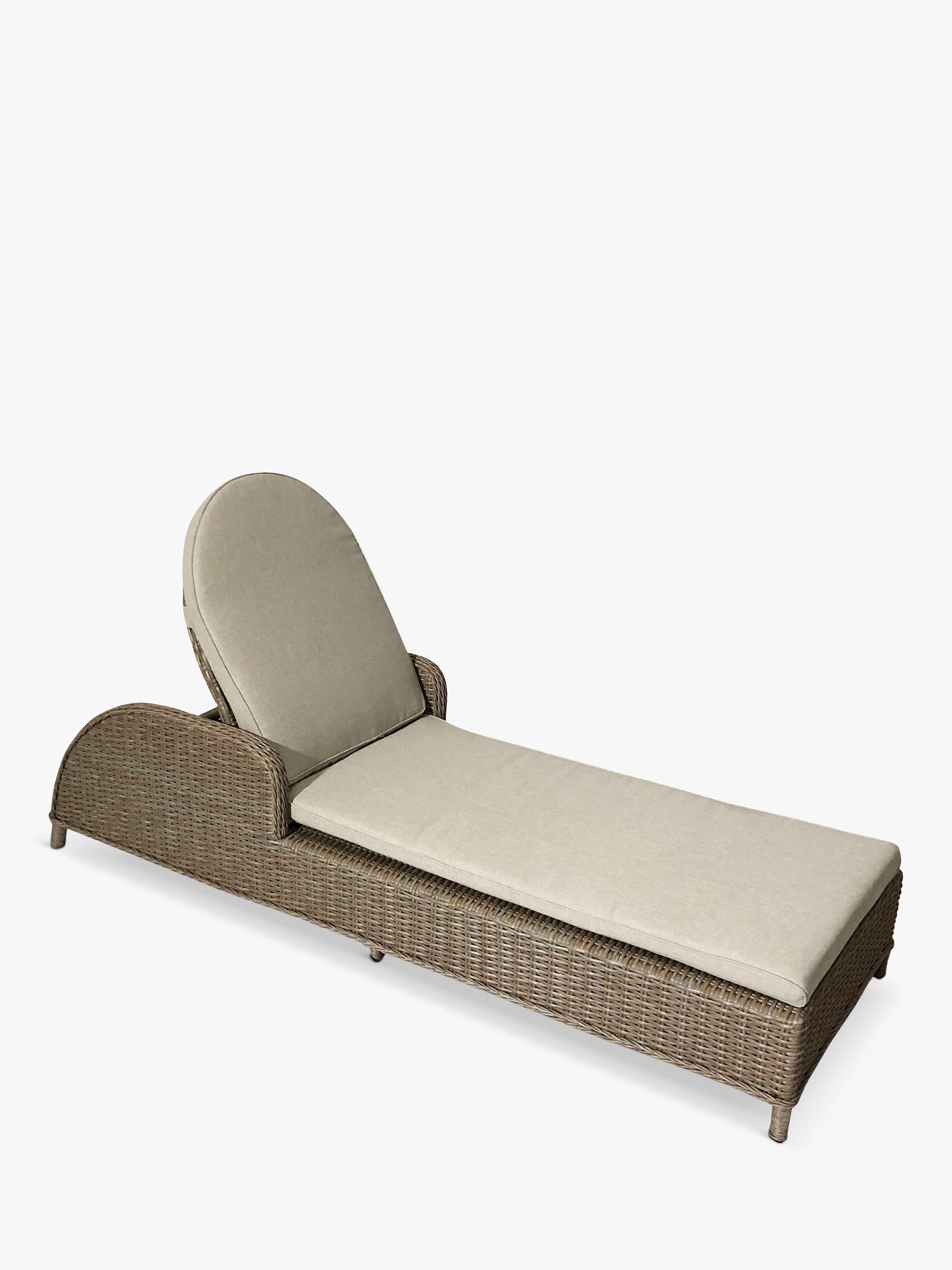 LG Outdoor Bergen Sunlounger, Natural/Sandy Grey