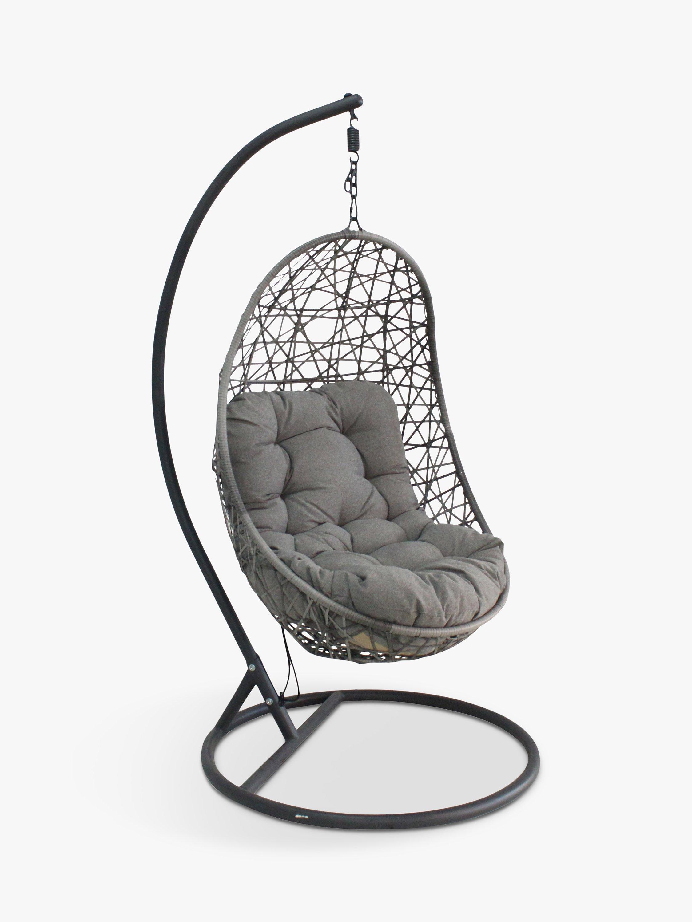 LG Outdoor Monaco Garden Swing Seat Egg Chair, Stone