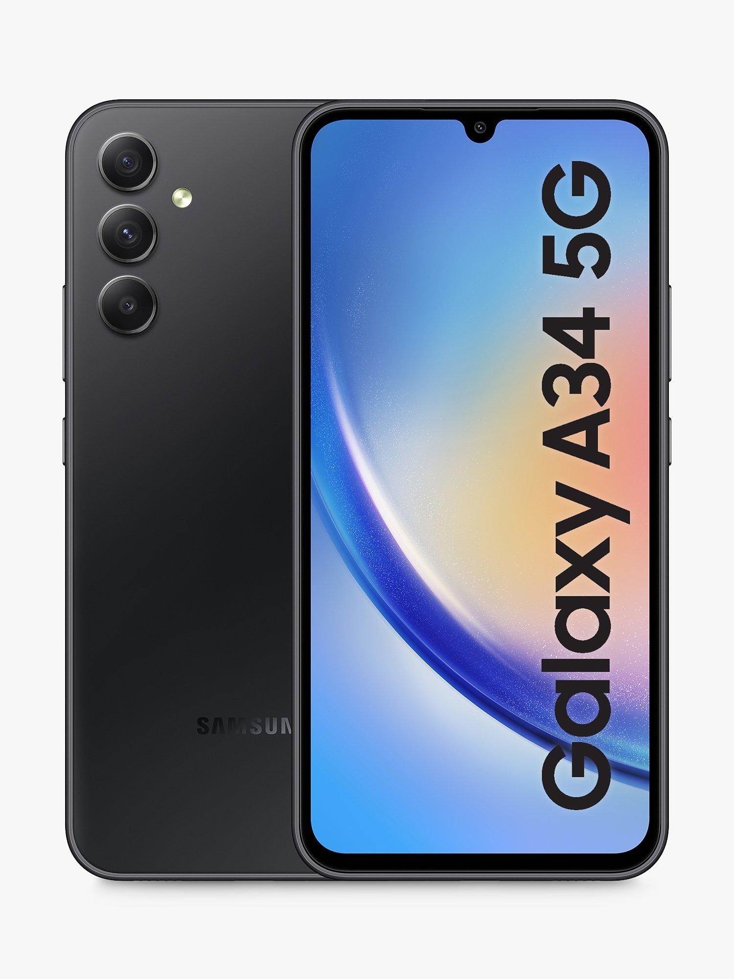 Samsung Galaxy A34 Smartphone, Android, 6.6”, 5G, SIM Free, 128GB, Graphite