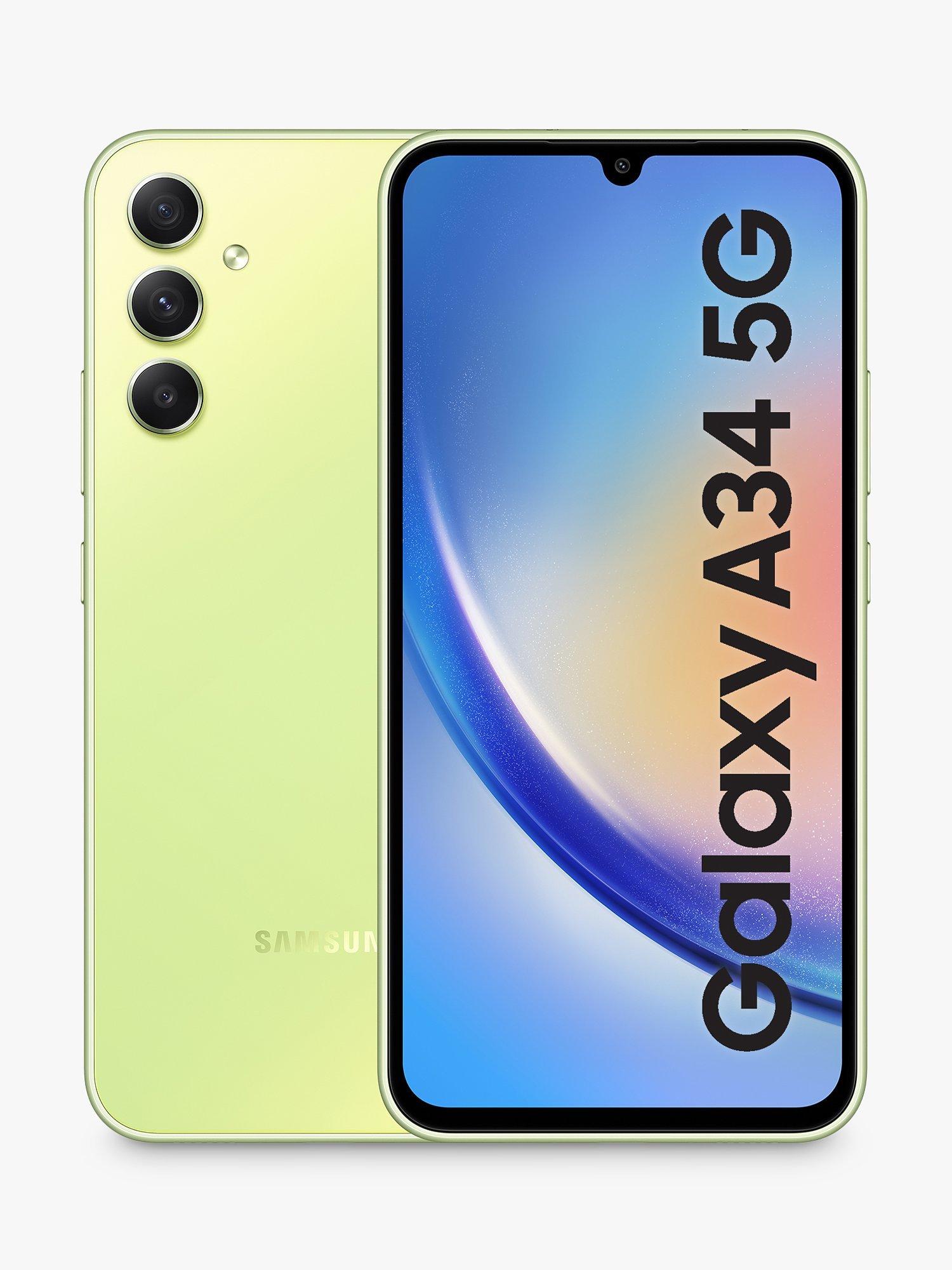 Samsung Galaxy A34 Smartphone, Android, 6.6”, 5G, SIM Free, 128GB, Lime