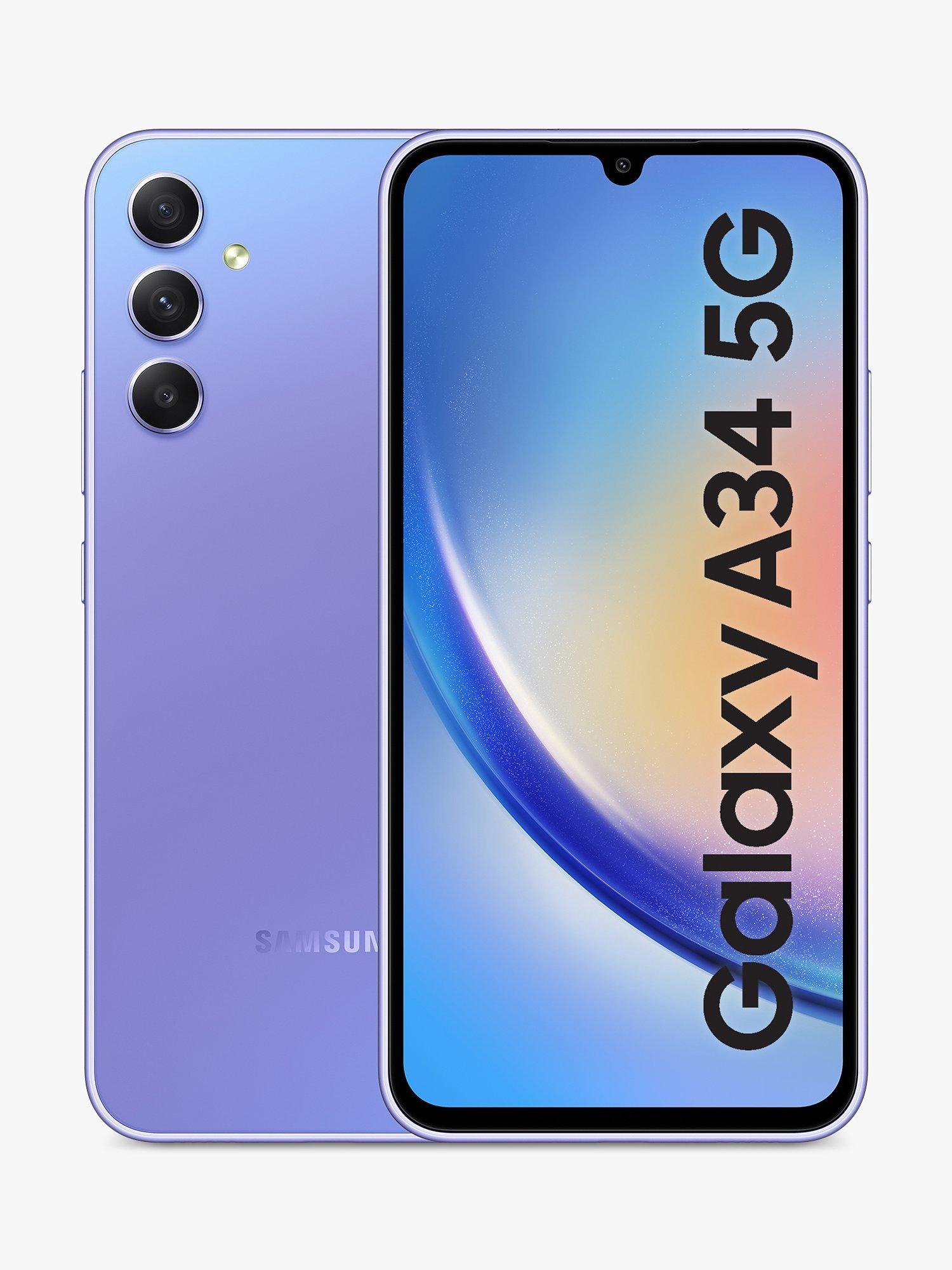 Samsung Galaxy A34 Smartphone, Android, 6.6”, 5G, SIM Free, 128GB, Violet