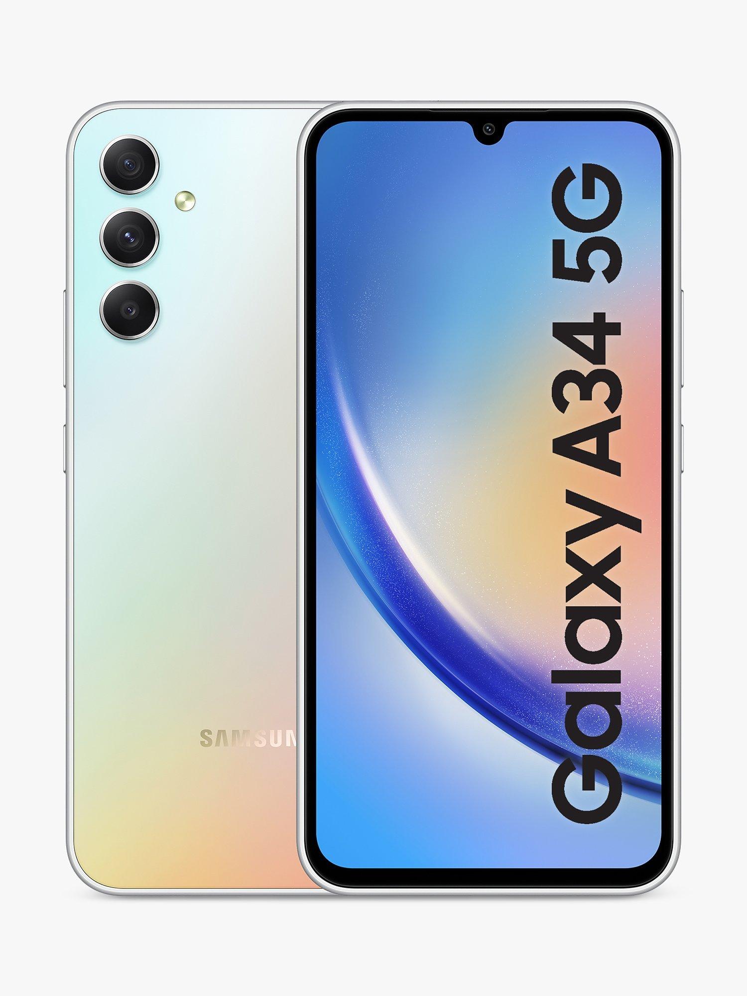 Samsung Galaxy A34 Smartphone, Android, 6.6”, 5G, SIM Free, 128GB, Silver
