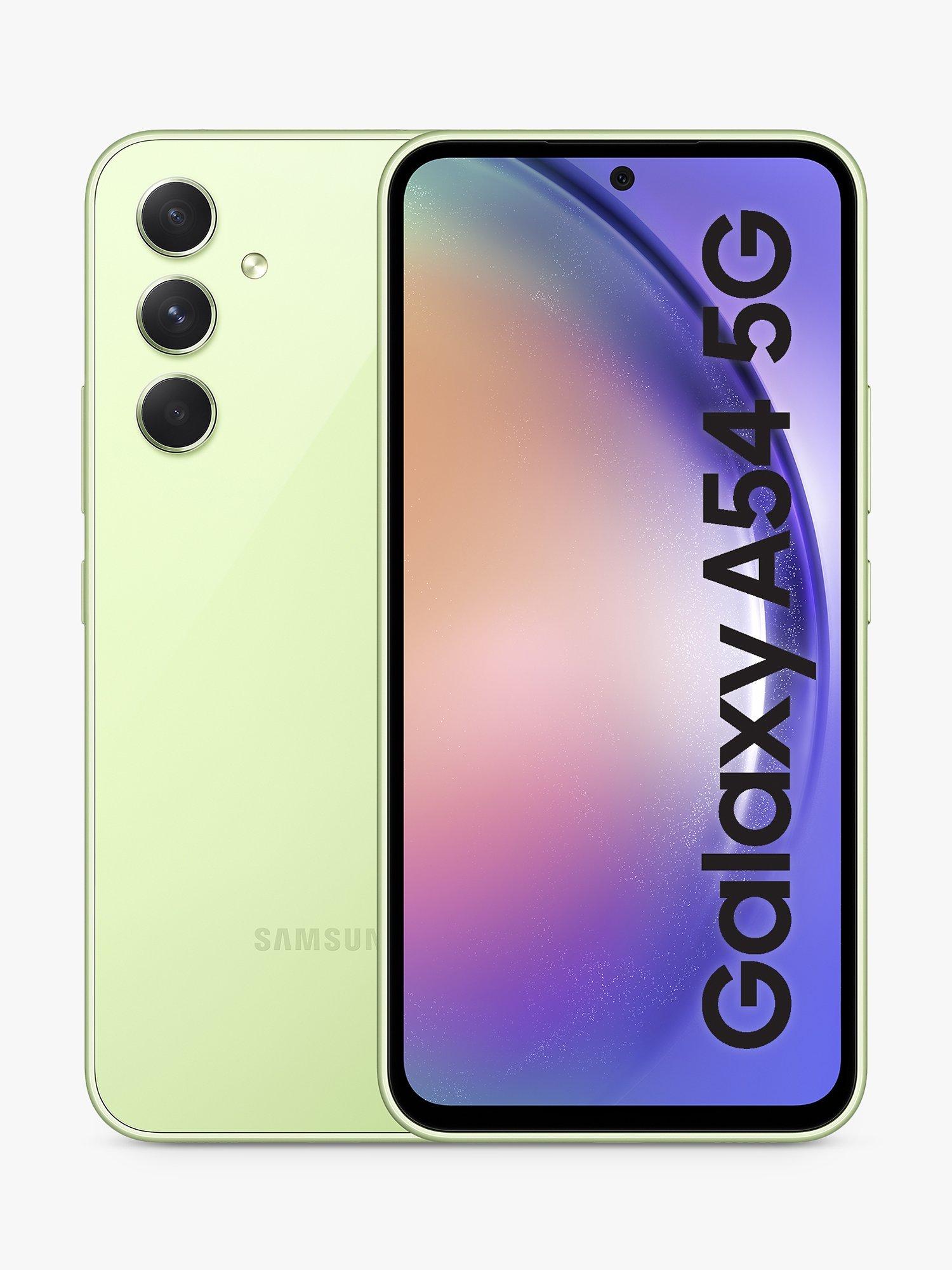 Samsung Galaxy A54 Smartphone, Android, 6.4”, 5G, SIM Free, 128GB, Lime