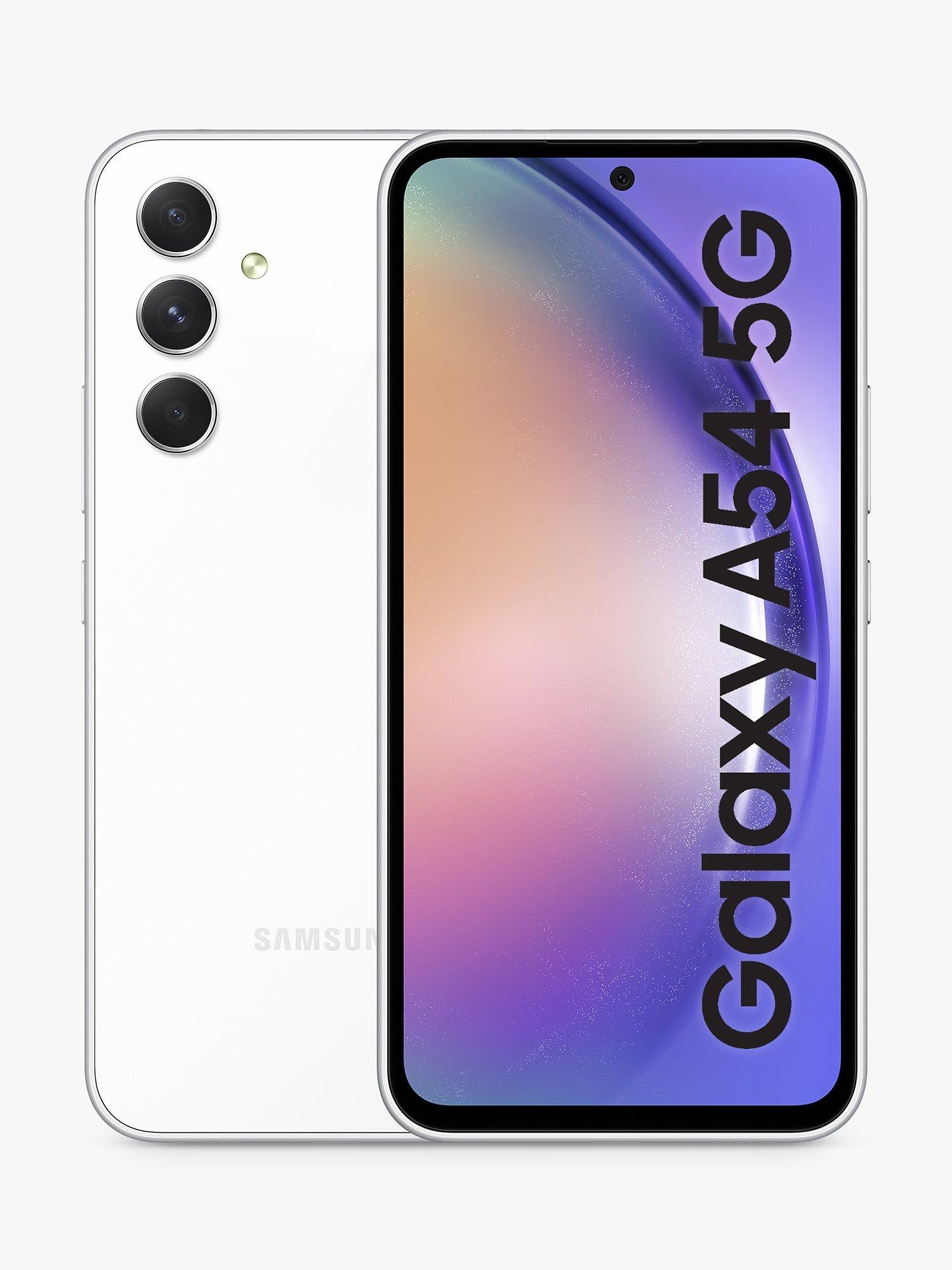 Samsung Galaxy A54 Smartphone, Android, 6.4”, 5G, SIM Free, 128GB, Awesome White