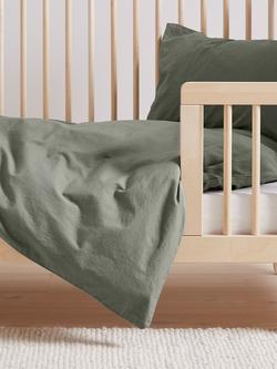 Bedfolk Toddler Duvet Cover, 140 x 120cm - view 2, Moss