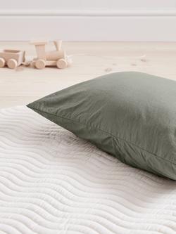 Bedfolk Toddler Pillowcase, 40 x 60cm, Moss