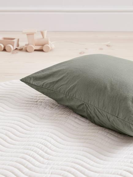 Bedfolk Toddler Pillowcase, 40 x 60cm, Moss
