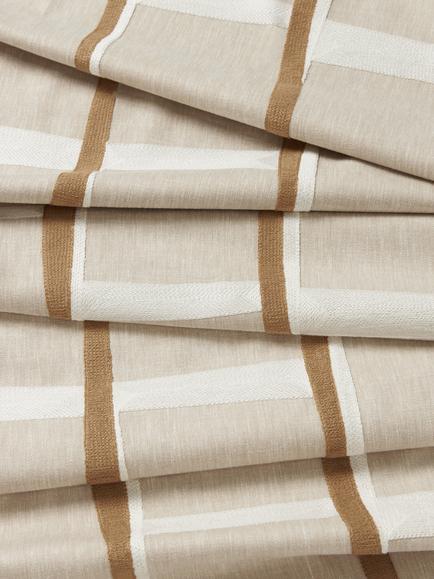 John Lewis Lea Embroidery Furnishing Fabric - view 2, Putty