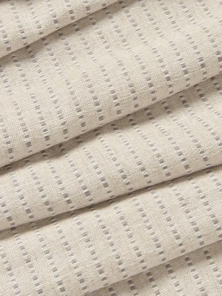 John Lewis Fleck Stripe Furnishing Fabric - view 2, Flint Grey