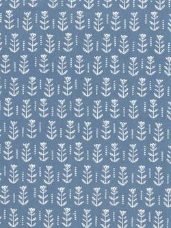 John Lewis Cora Oilcloth Tablecloth Fabric - view 2, Lake Blue
