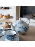 Laura Ashley Blueprint China Rose Teapot, 1.6L, Blue/White