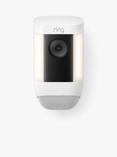 Ring Spotlight Cam Pro Battery Smart Security Camera with Built-in Wi-Fi & Siren Alarm, White