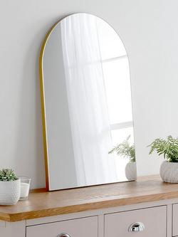 Yearn Delicacy Overmantel Wood Frame Wall Mirror, 75 x 50cm, Gold