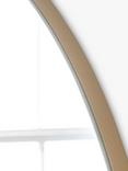 Yearn Delicacy Arched Wood Frame Wall Mirror, 100 x 30cm, Gold