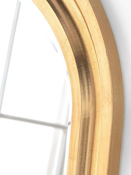 Yearn Vogue Overmantel Wood Frame Bevelled Edge Wall Mirror, 83 x 105cm - view 2, Gold
