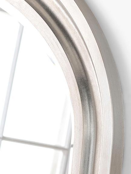 Yearn Vogue Overmantel Wood Frame Bevelled Edge Wall Mirror, 83 x 105cm - view 2, Silver