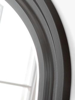 Yearn Vogue Overmantel Wood Frame Bevelled Edge Wall Mirror, 83 x 105cm - view 2, Black