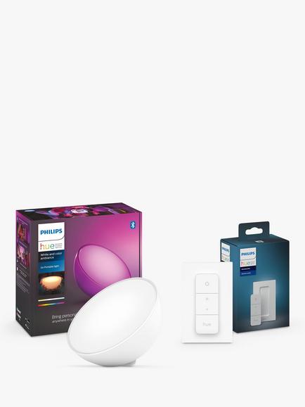 Philips Hue Go Connected Portable Light with Bluetooth & Dimmer Switch, Multi
