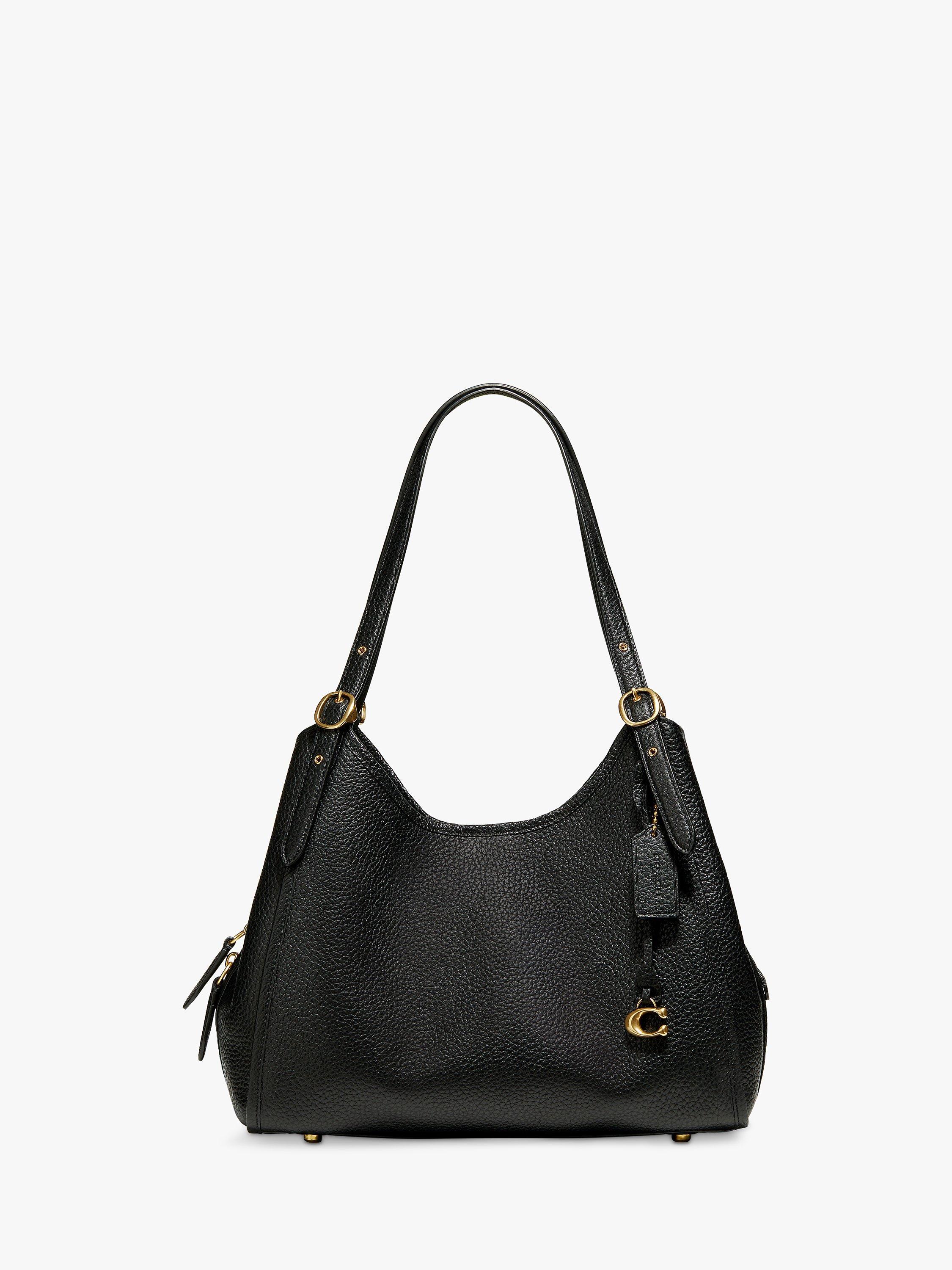 Coach Lori Pebble Leather Handbag, Black