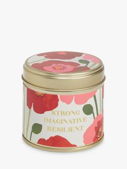 John Lewis Floral Birthday Scented Tin Candle - view 2, August
