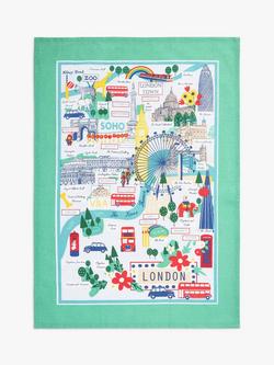 Ulster Weavers Cities London Map Tea Towel, Multi, Multi