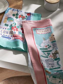 Ulster Weavers Cities London Map Tea Towel, Multi - view 2, Multi