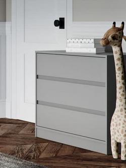 Little Acorns Furniture 3 Drawer Chest, Grey