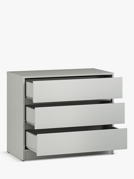 Little Acorns Furniture 3 Drawer Chest - view 2, Grey