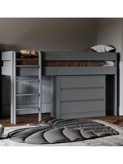 Little Acorns Furniture Mid Sleeper Bed Frame, Grey