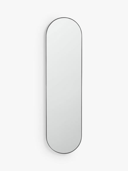 John Lewis Scandi Metal Lozenge Mirror, 122 x 30cm, Black