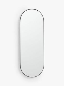 John Lewis Scandi Metal Lozenge Mirror, 78 x 28cm, Black