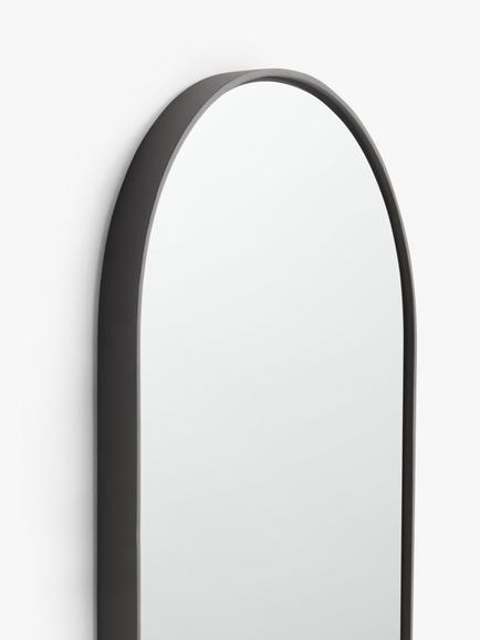 John Lewis Scandi Metal Lozenge Mirror, 78 x 28cm - view 2, Black