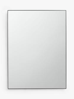 John Lewis Scandi Metal Rectangular Mirror, 102 x 76cm, Black