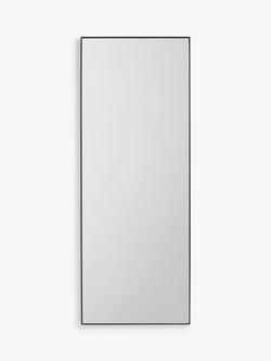 John Lewis Scandi Metal Frame Rectangular Hall Mirror, 122 x 46cm, Black