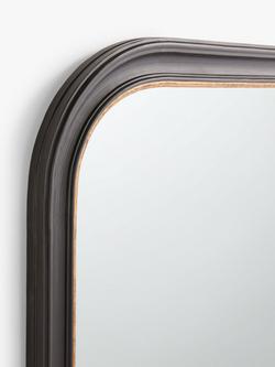 John Lewis Georgian Overmantel Wood Mirror, 95 x 105cm, Black/Gold - view 2, Black/Gold