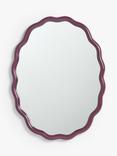 John Lewis Wiggle Oval Wall Mirror, 73 x 55.5cm, Damson