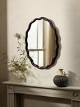 John Lewis Wiggle Oval Wall Mirror, 73 x 55.5cm, Damson